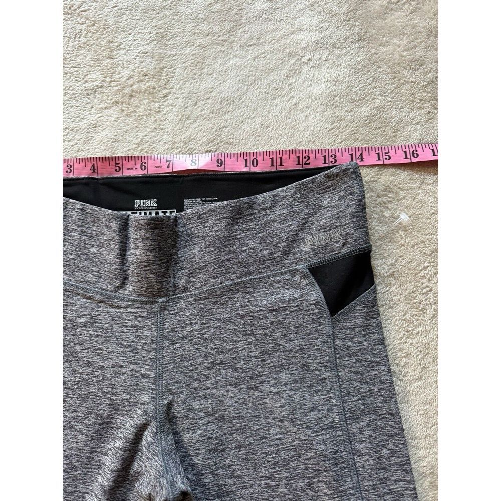 Victorias Secret PINK Ultimate Yoga Pants Gray Black‎ Workout Leggings Size M - Picture 8 of 11